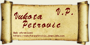 Vukota Petrović vizit kartica